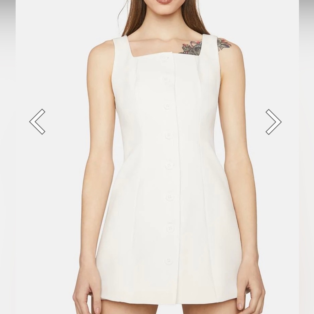 DOLLS KILL tailored square neck mini dress